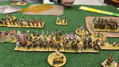 Le général Byzantin exhorte ses troupes à ne pas céder.