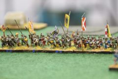Une solide ligne d'infanterie Allemands Médiévaux.