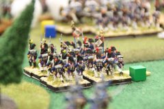 Unité d'infanterie Française progressant vers la ligne de front Anglaise.