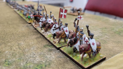 Les chevaliers des Français Guerre de Cent Ans au déploiement.