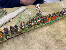La ligne de Condottieres Florentins fait face aux Français Guerre de Cent Ans.