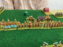 L'armée Romaine Bas Empire se déploie en rangs compacts.